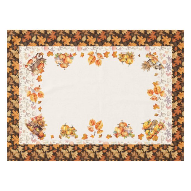 Automne Thanksgiving Rectangulaire Nappe (Devant (Horizontal))