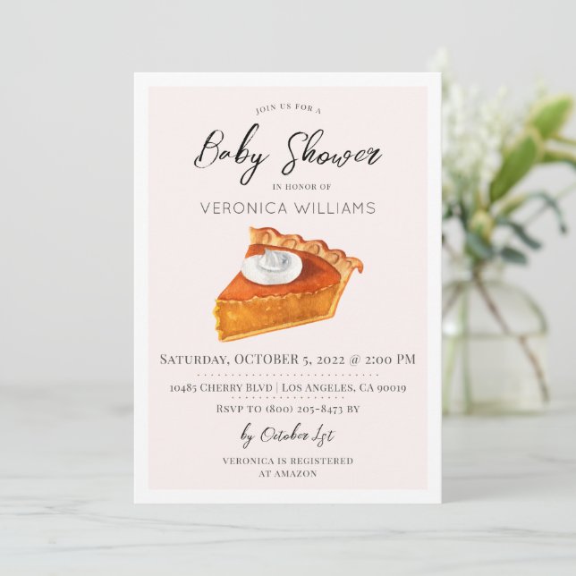 Automne Traitements Baby shower Invitation (Debout devant)