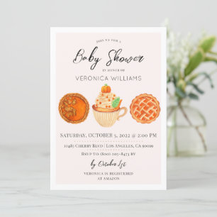 Automne Traitements Baby shower Invitation