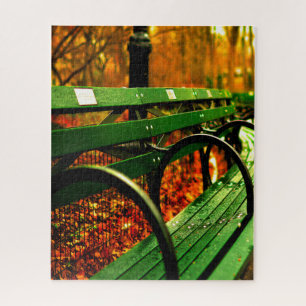 Automne - Un siège dans Central Park. Puzzle