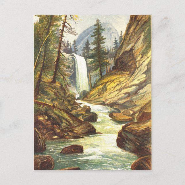 Automne, Vallée de Yosemite, Carte postale Vintage (Devant)