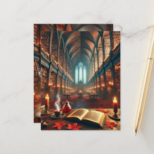 Automne Whimsigoth Magie Bibliothèque livre papier