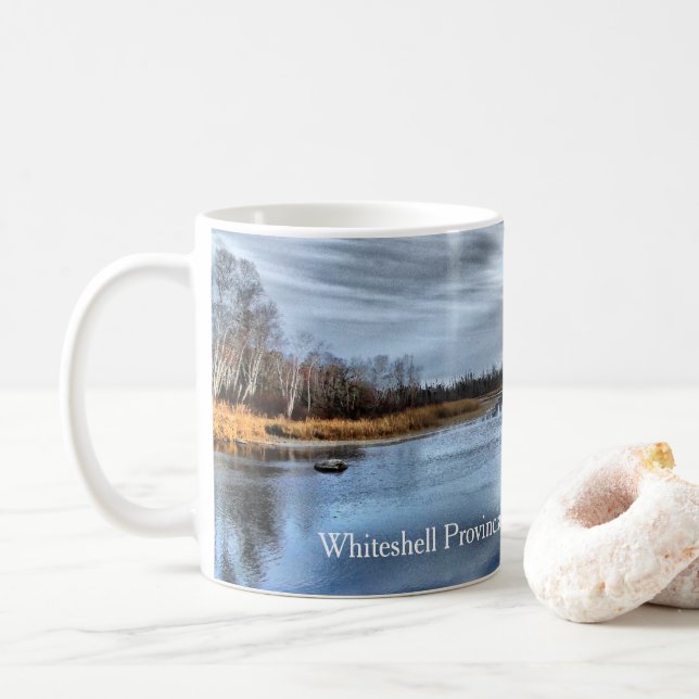 Automne Whiteshell River Coffee Mug (Avec donut)