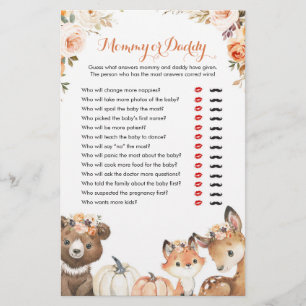 Automne Woodland Oh Baby Maman ou Papa Jeux