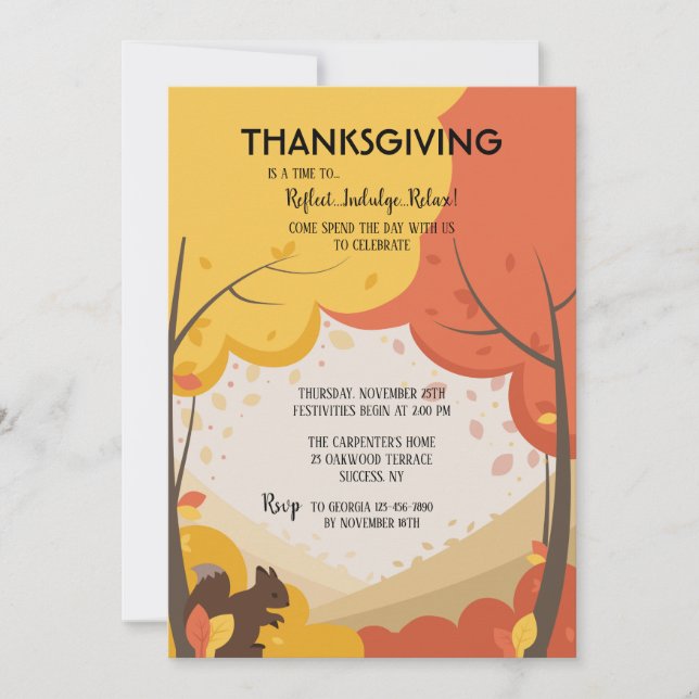 Automnes Thanksgiving Invitation (Devant)