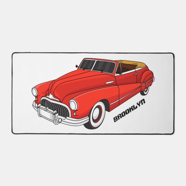 Automobile classique rouge 1948 (Recto)