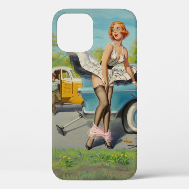"Automotive Mishap" iPhone 12 Coque (Verso)