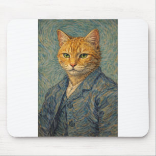 Autoportrait avec tapis de souris à ronrons tourbi