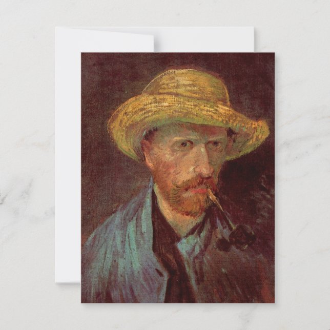 Autoportrait de Van Gogh au chapeau de paille et à (Devant)