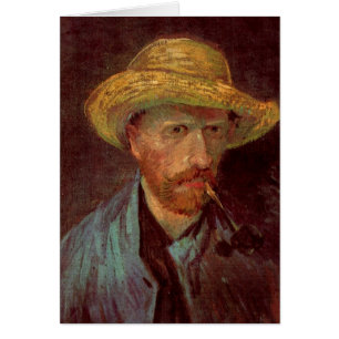 Autoportrait de Van Gogh avec chapeau de paille et