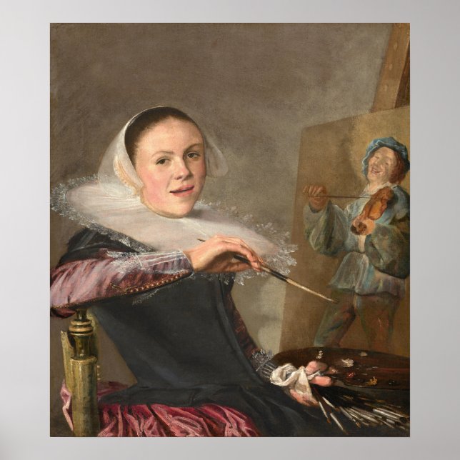 Autoportrait - Poster d'Art fin Judith Leyster (Devant)