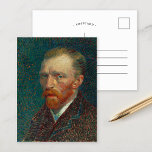 Autoportrait | Vincent Van Gogh Carte postale<br><div class="desc">Self-Portrait (1887) de l'artiste post-impressionniste néerlandais Vincent Van Gogh. En 1886, Van Gogh s'installe à Paris, où il crée au moins vingt-quatre autoportraits pendant son séjour de deux ans. Il avait étudié la technique du pointillisme, mais il a appliqué les marques de sa façon unique. Le brossage dense et les...</div>