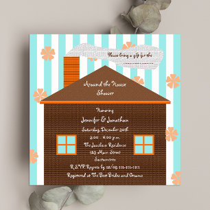 Autour de la maison Invitation de la douche nuptia