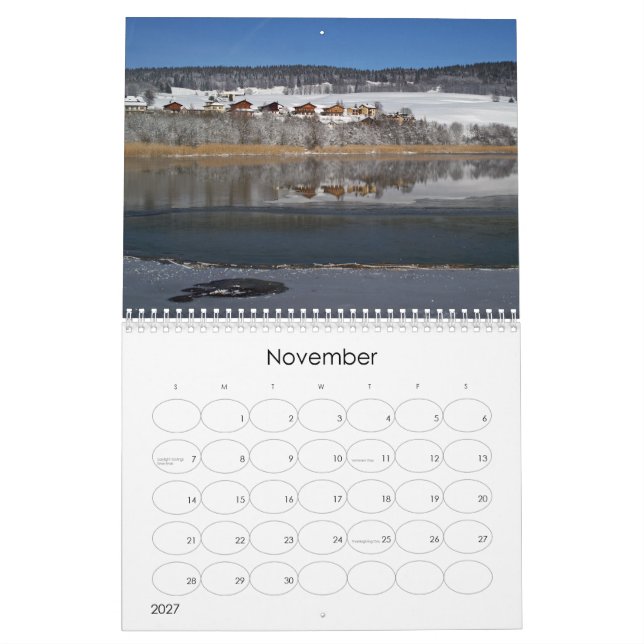 autour de la Suisse en 2024 Calendrier (Nov 2027)