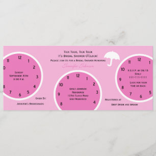 Autour de l'horloge nuptiale de douche Invitation 