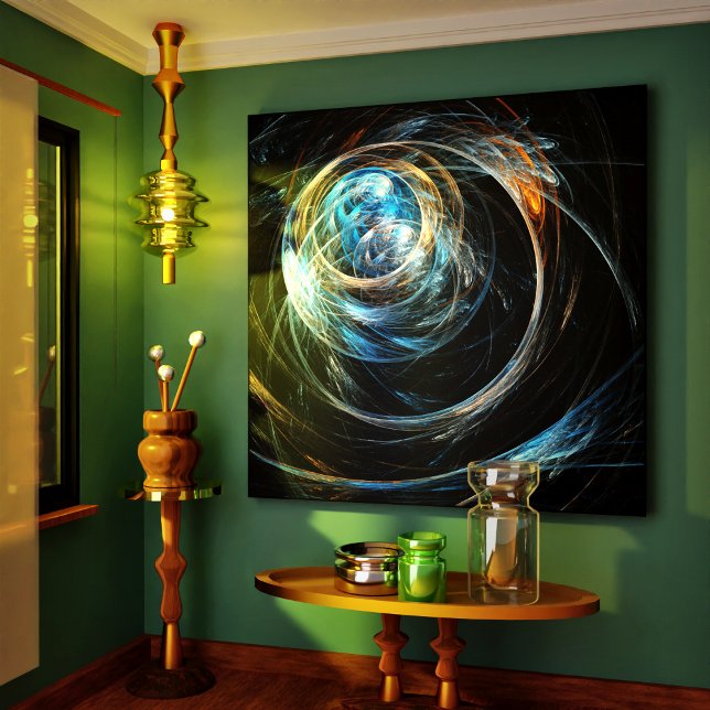 Autour du monde Abstrait Art enveloppé toile Impre (Around the World Abstract Art Wrapped Canvas Print)