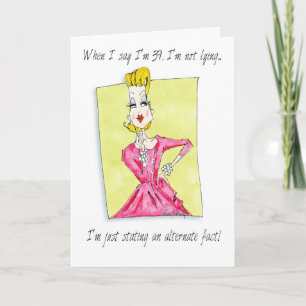 Autre fait, faits alternatifs carte humour