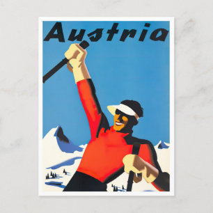 Autriche carte postale voyage vintage
