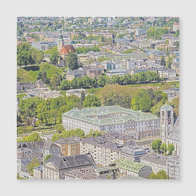 Autriche - dessin Salzbourg 1 (Devant)