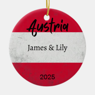 Autriche - Ornement Drapeau, Personnalisé Autriche