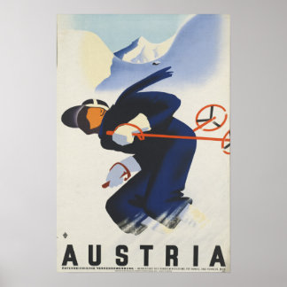 Autriche - Poster Vintage voyage autrichien
