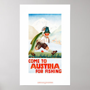 Autriche Poster Vintage voyage restauré