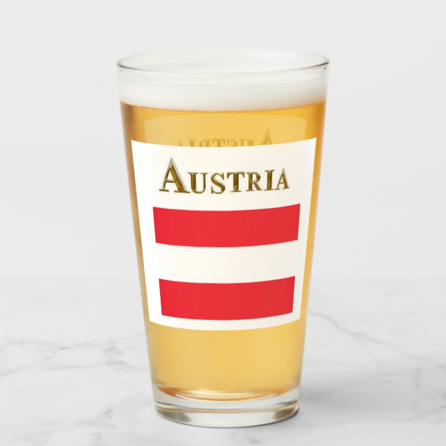 AUTRICHE VERRE DE BIÈRE (Devant (rempli))