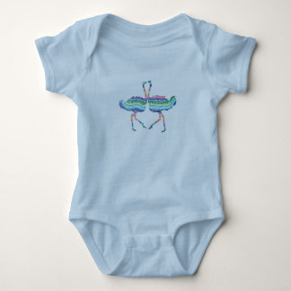 Autruches Arc-en-Ciel Mignonnes Body Manches Court