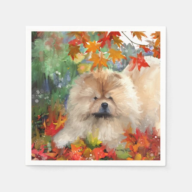 AUTUMN BLISS Chow - serviettes en papier (Devant)