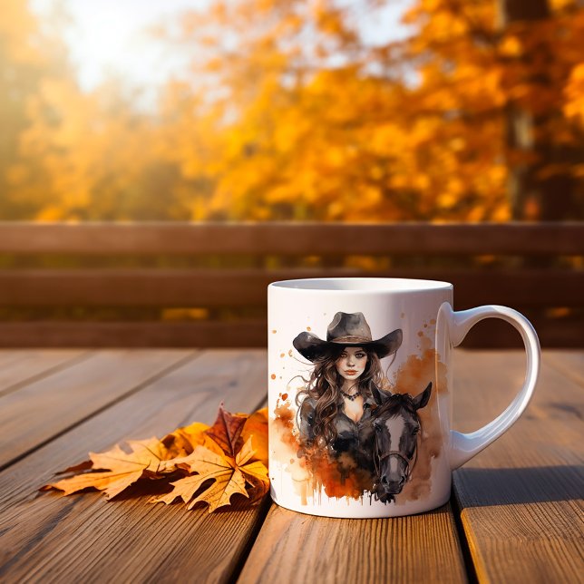 Autumn Cowgirl Coffgirl Mug (Créateur téléchargé)