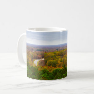 Autumn Drive Pano Café Mug