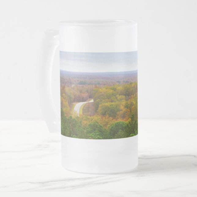 Autumn Drive Pano Froid Verre Beer Mug (Devant gauche)