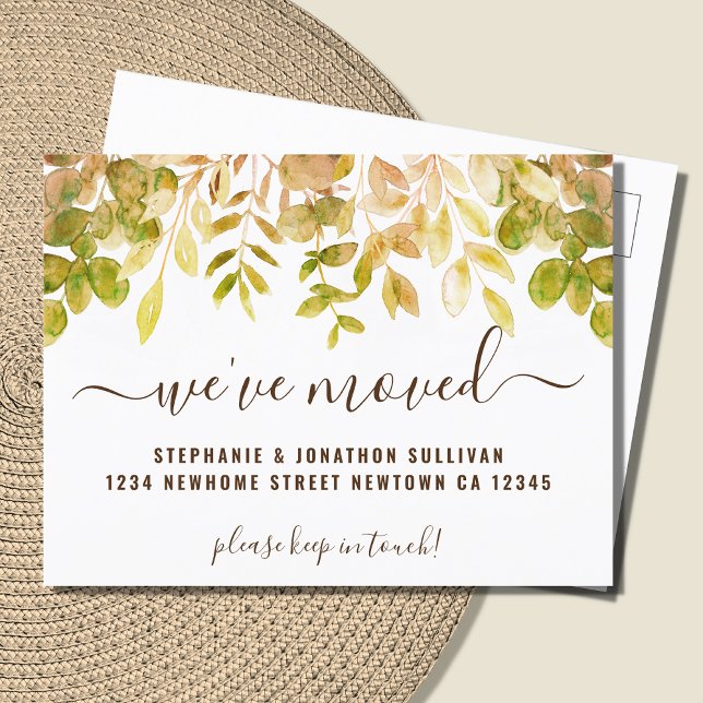 Autumn Foliage We've Moved Faire-part Postcard (Créateur téléchargé)