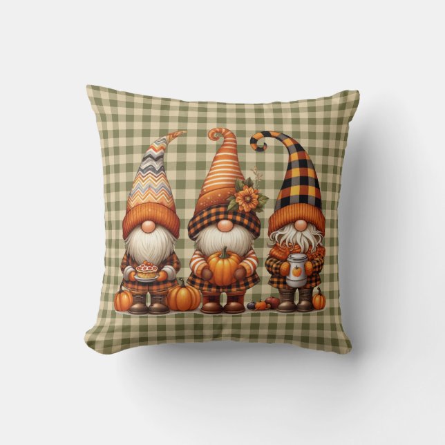 Autumn Gnomes Lance Oreiller (Recto)