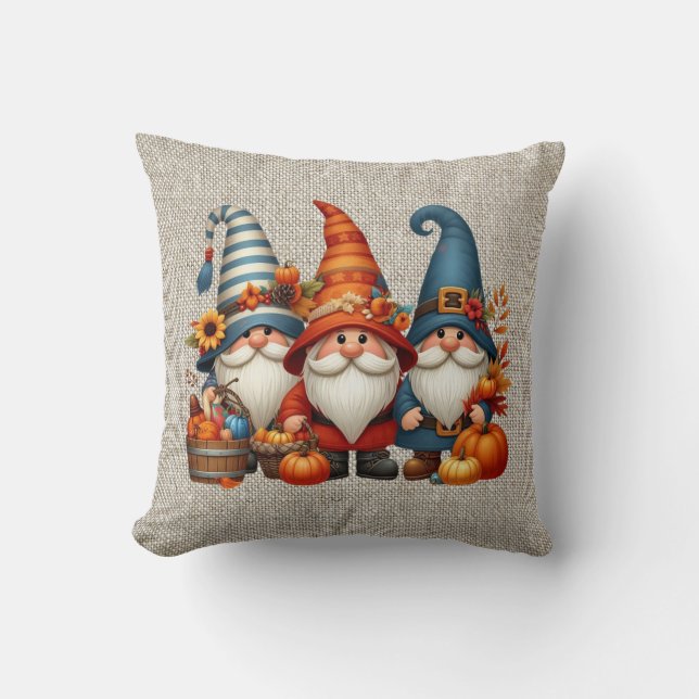 Autumn Gnomes Lance Oreiller (Recto)