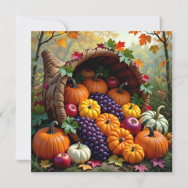 Autumn Harvest and Blessings Cornucopia  (Devant)