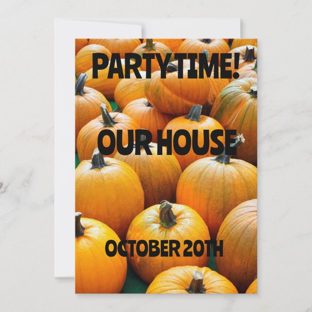 AUTUMN HARVEST HALLOWEEN INVITATIONS CITROUILLES (Devant)
