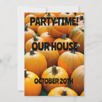 AUTUMN HARVEST HALLOWEEN INVITATIONS CITROUILLES