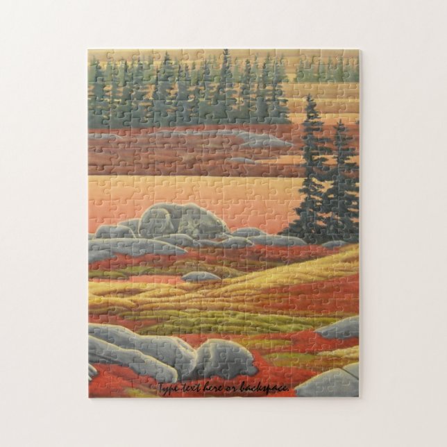 Autumn Landcape Puzzle Ours polaires personnalisés (Vertical)