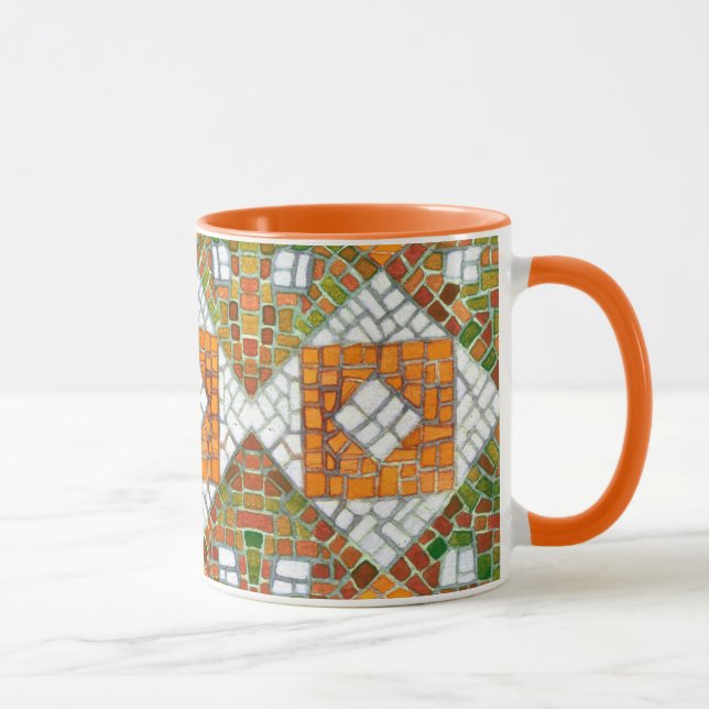 AUTUMN MOSAIC Orange Combo Mug (Droite)