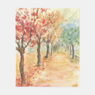 Autumn Road couverture en polaire