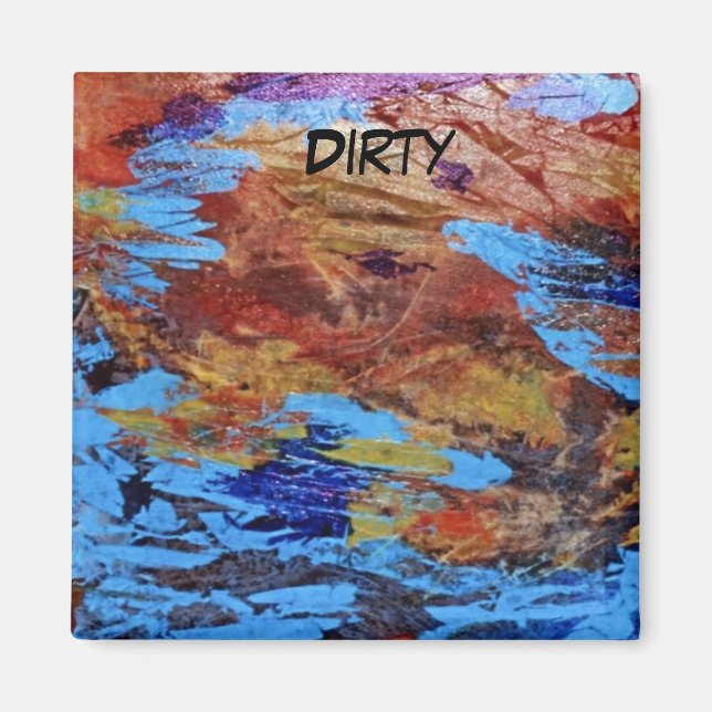 "Autumn Streams" Abstract Dishwasher Magnet (Devant)