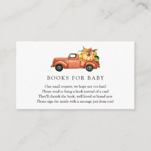 Autumn Truck Drive By Baby shower Cartes de fermet