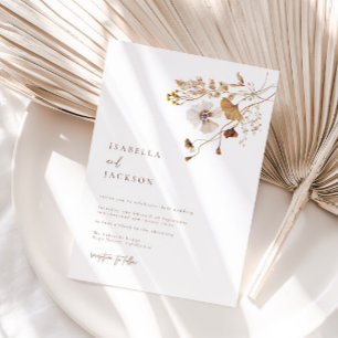 Autumn Wildflower Wedding Invitation