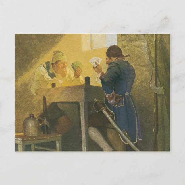 Aux Cartes dans la cage de Cluny par NC Wyeth (Devant)