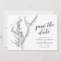 Avalon New Jersey Carte Mariage Moderne