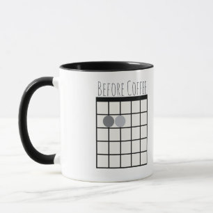 Avant et après café guitare Chord Mug