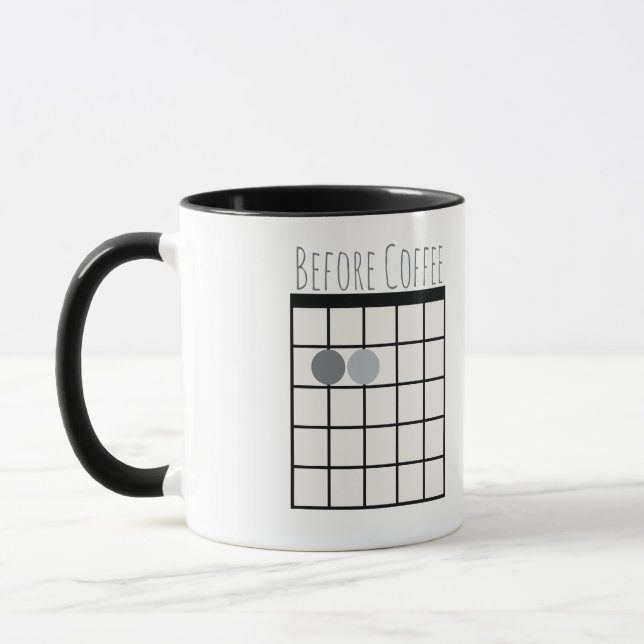 Avant et après café guitare Chord Mug (Gauche)