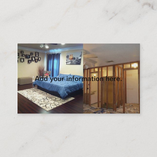 Avant et après le modèle de carte de visite de (Devant)