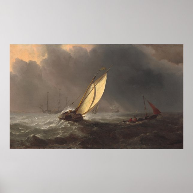 Avant la tempête - Willem van de Velde Poster d'Ar (Devant)